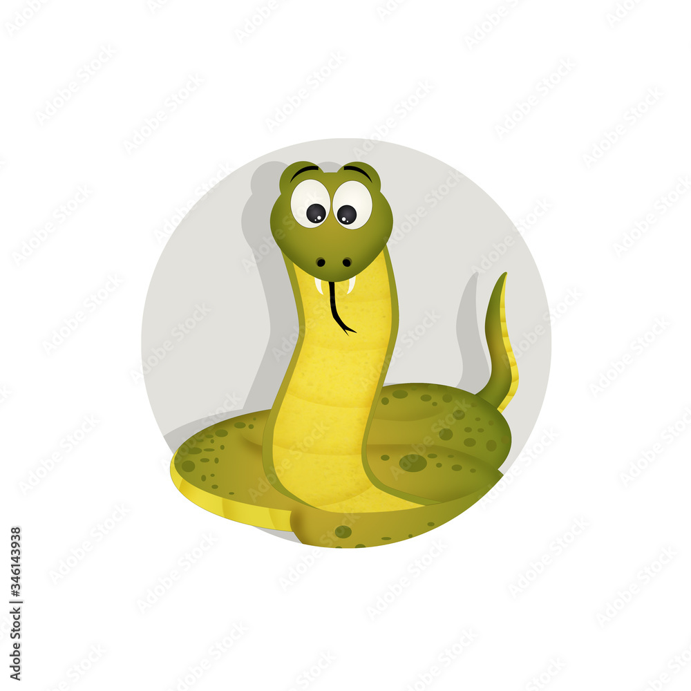Fototapeta premium icon of snake for horoscope Chinese on white background