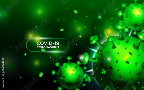 Coronavirus COVID-19 pandemic outbreak vector background design