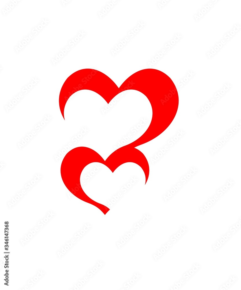 vector illustration of red love