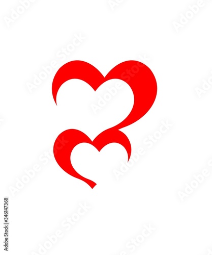 vector illustration of red love