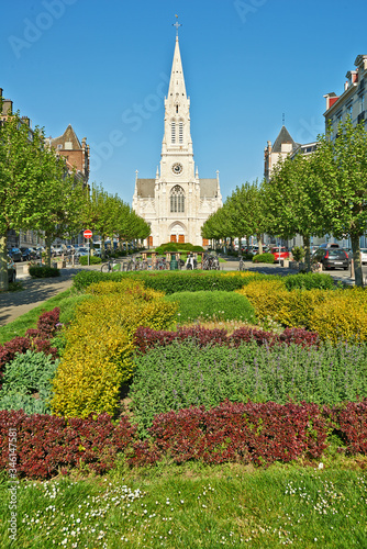  Louis Bertrand avenue and his renovated church at Schaerbeek
