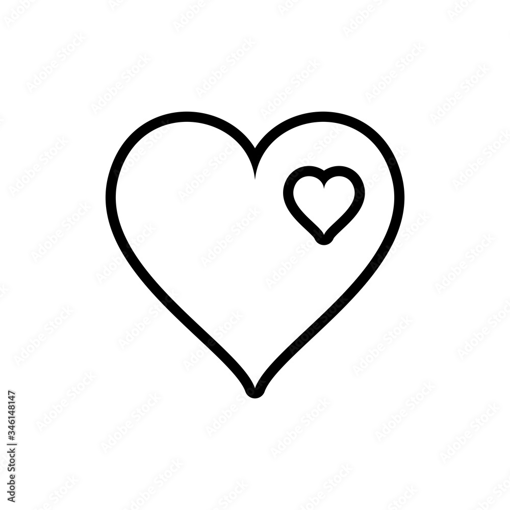 Love Heart Icon Design Template