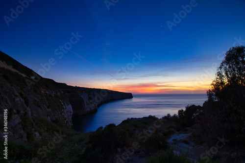 Beautiful Sunset At sea. Malta