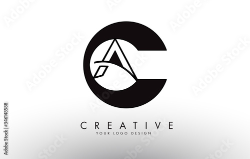Monogram CA C A Letters Logo Design.