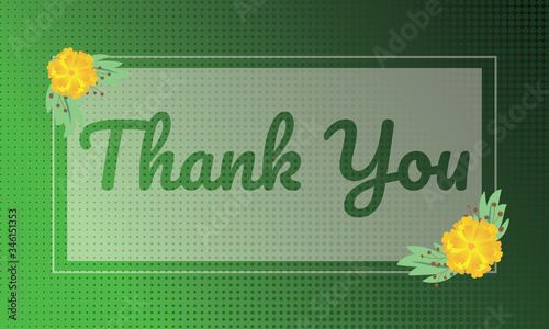 thank you greeting card vector design