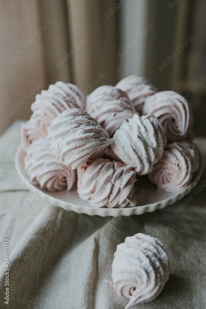 Zephyr sweet pastry dessert marshmello pink food tasty homemade Zephyr sweet pastry dessert marshmello pink food tasty homemade