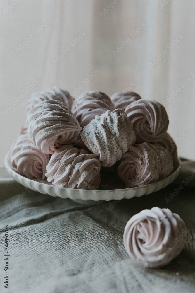 Zephyr sweet pastry dessert marshmello pink food tasty homemade Zephyr sweet pastry dessert marshmello pink food tasty homemade