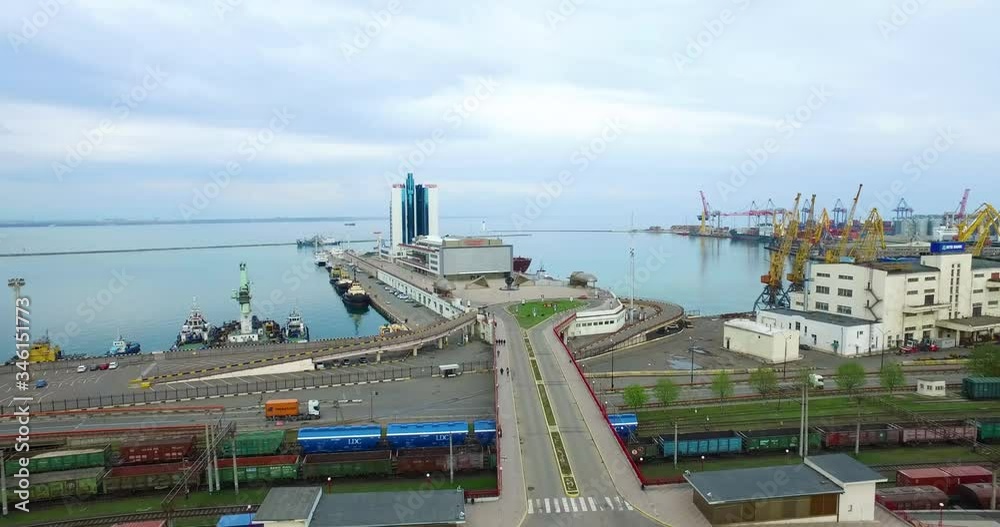 Odessa port overlooking the exit of the ships Odessa port overlooking the exit of the ships
