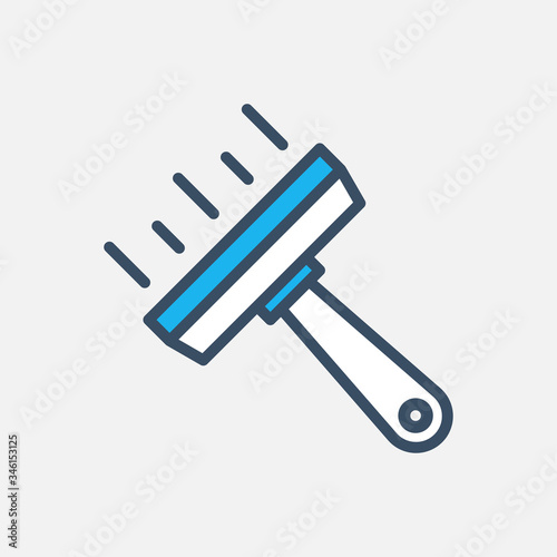 wiper icon designed in a flat style