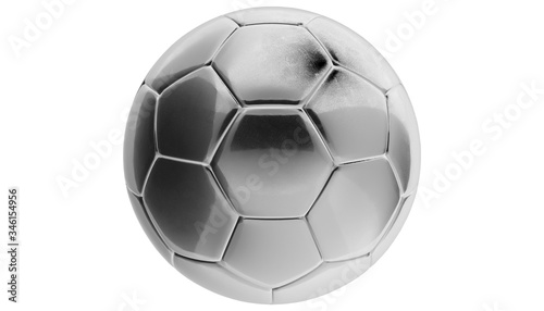 Gold soccer ball on various material and background  3d rendering