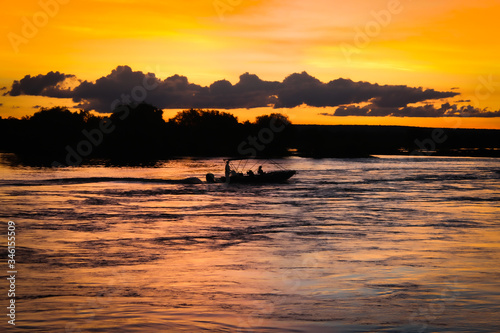 Sunset on the river - Livingstone, Zambia