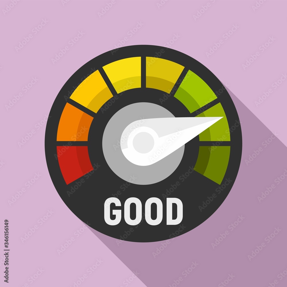 Credit score icon. Flat illustration of credit score vector icon for web design Credit score icon. Flat illustration of credit score vector icon for web design