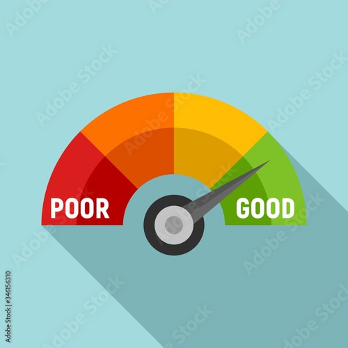 Good scale score icon. Flat illustration of good scale score vector icon for web design