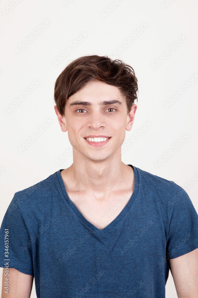 young casual man portrait isolated smile photo passport white background young casual man portrait isolated smile photo passport white background
