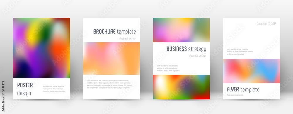Flyer layout. Minimalistic vibrant template for Br