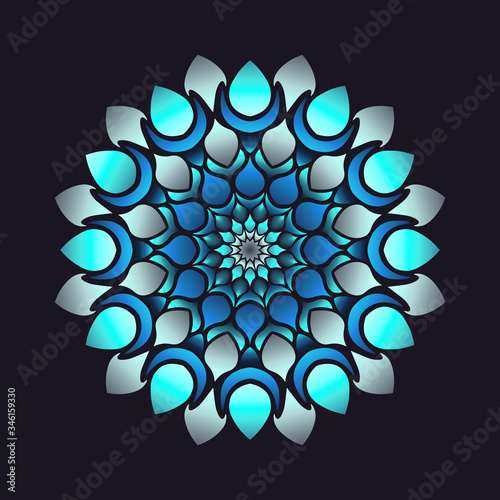 Pattern neon flower. Tattoo, art, cloth. Suitable for postcards and textiles.
