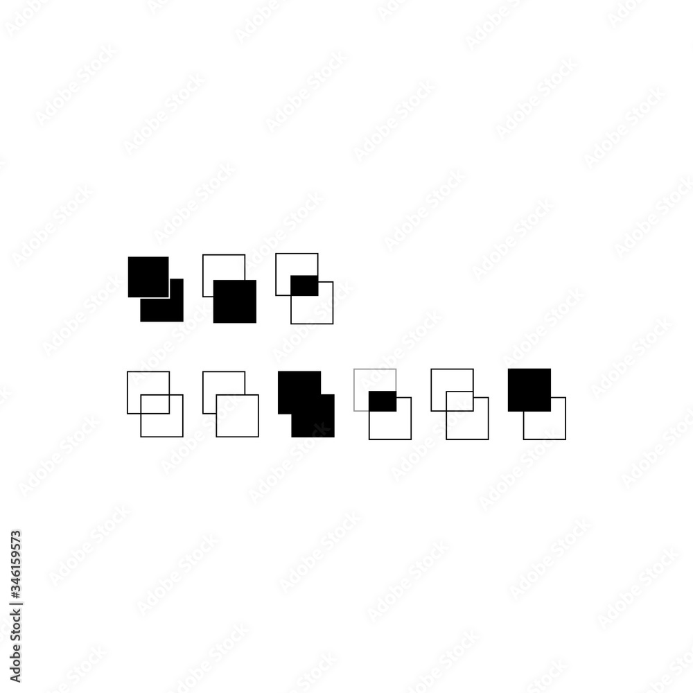Outline processing sign. square icon. drawing in adobe illustrator eps ten Outline processing sign. square icon. drawing in adobe illustrator eps ten