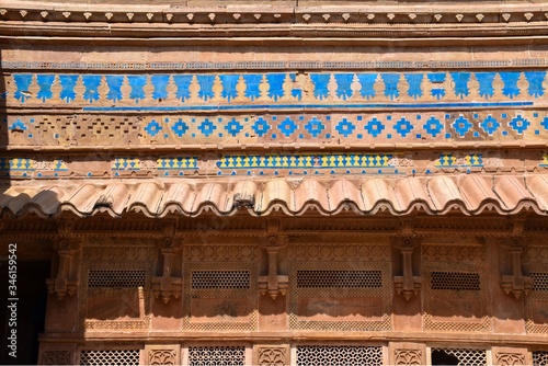 Gwalior, Madhya Pradesh/India : March 15, 2020 - Exterior of Gwalior Fort 'Mughal Structure'