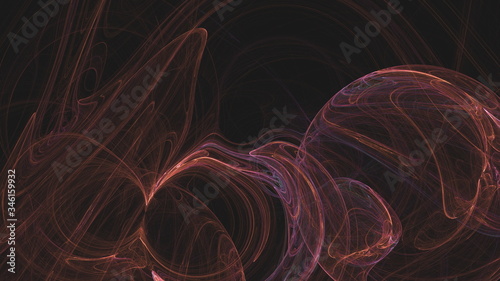 Abstract fractal art background in illustration space geometry. Colorful psychedelic background. Consists of fractal texture and is suitable for use in projects on imagination, creativity and design