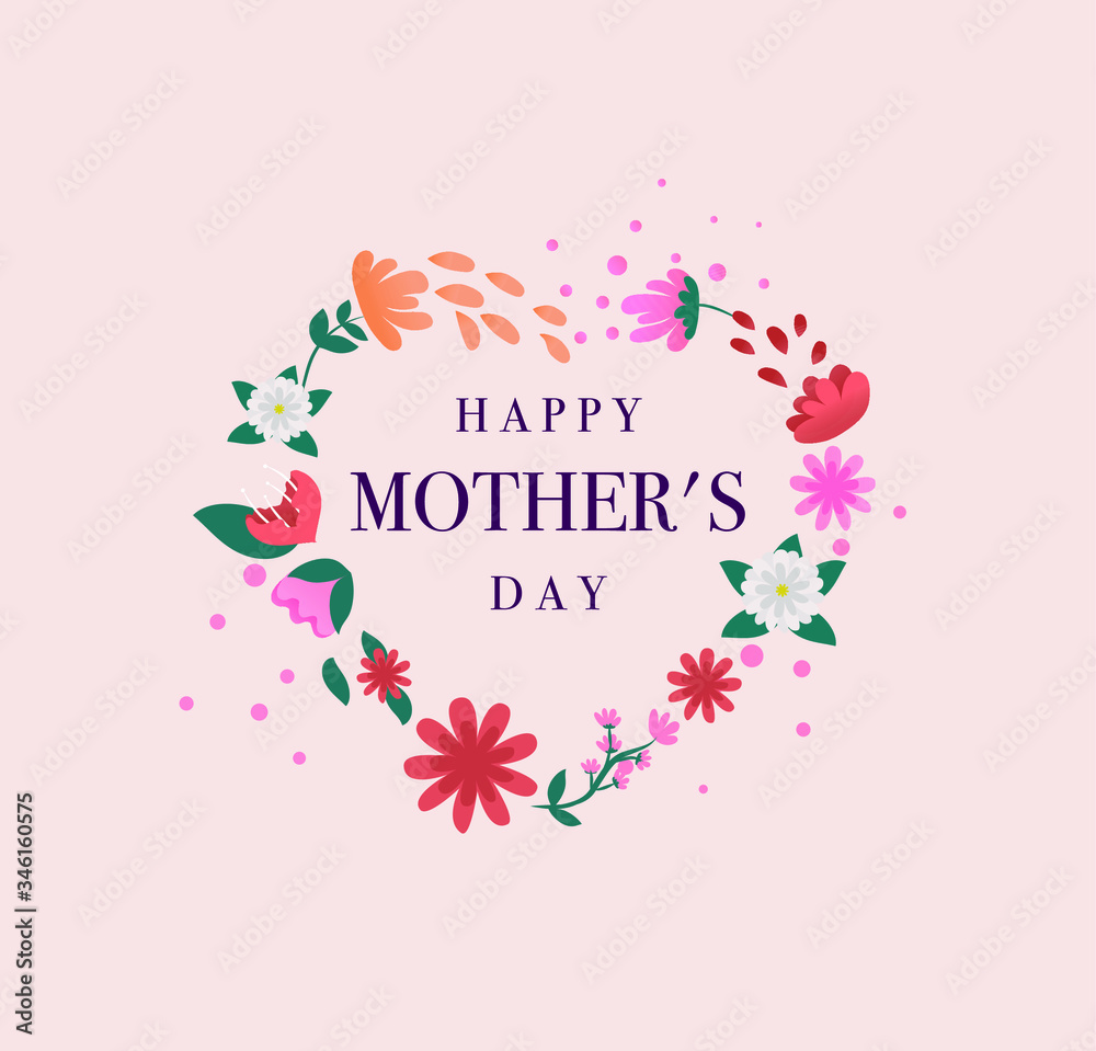 Happy mother day illustration. Floral vector. Happy mother day illustration. Floral vector.