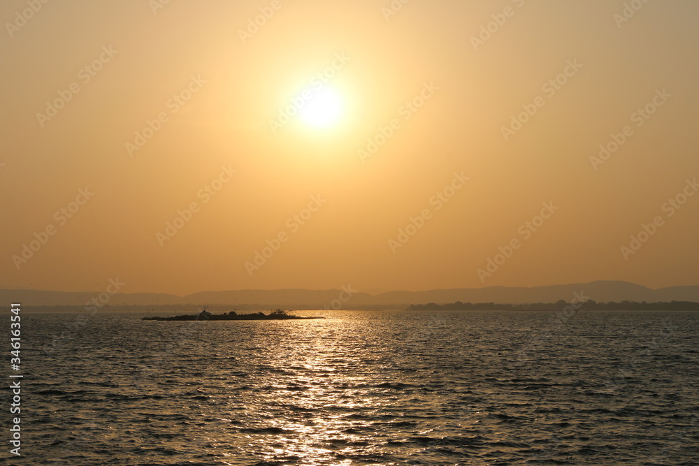 sunset over the sea sunset over the sea