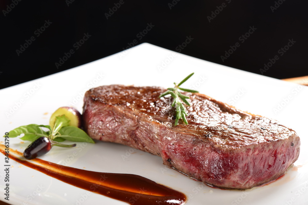 Premium Beef Steak on the plate