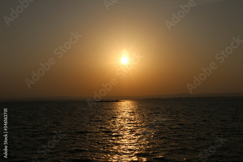 sunset over the sea