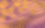 Colorful honeycomb with a gradient color on a light background. Perspective view on polygon look like honeycomb. Wavy surface. Isometric geometry. 3D illustration