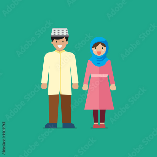 Muslim man and woman