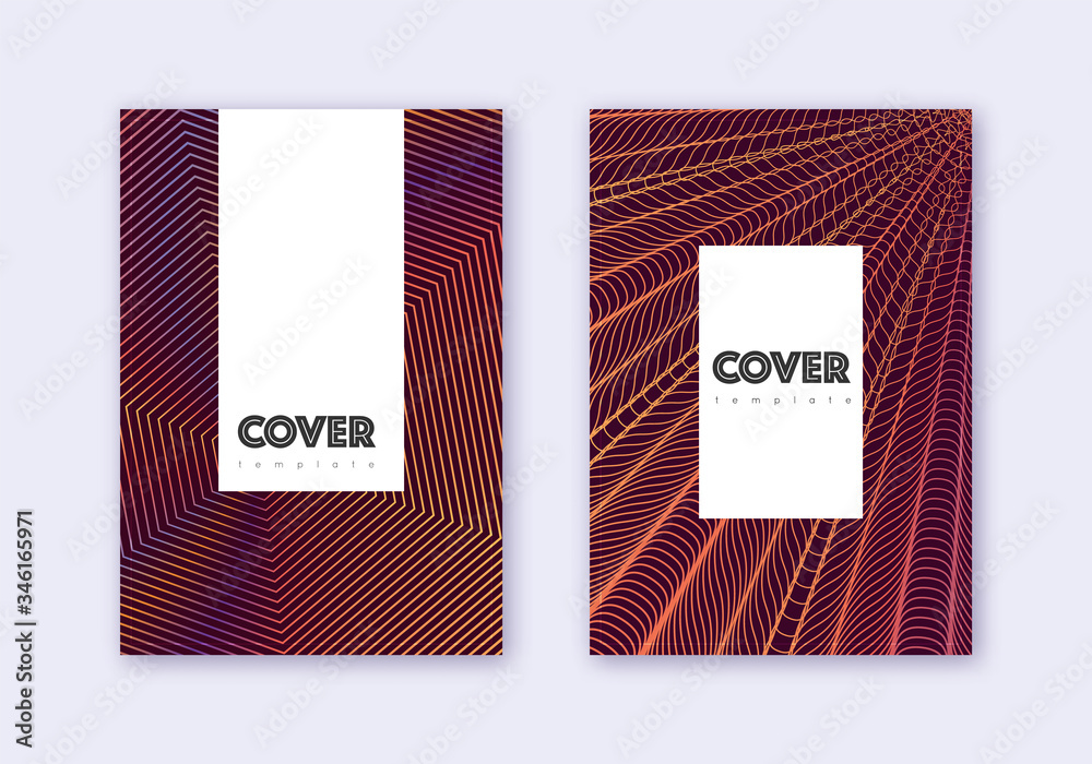 Hipster cover design template set. Orange abstract Hipster cover design template set. Orange abstract