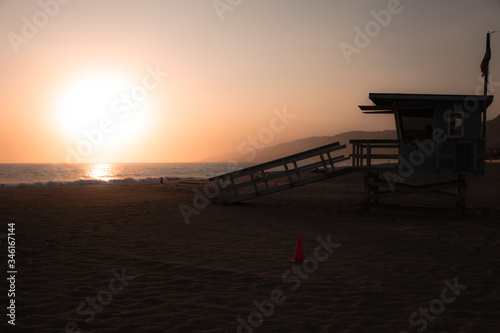 Sunset over Malibu Beach