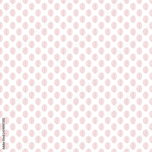 Seamless Vector Pattern with pink leaves for decoration, print, textile, fabric, stationery, card