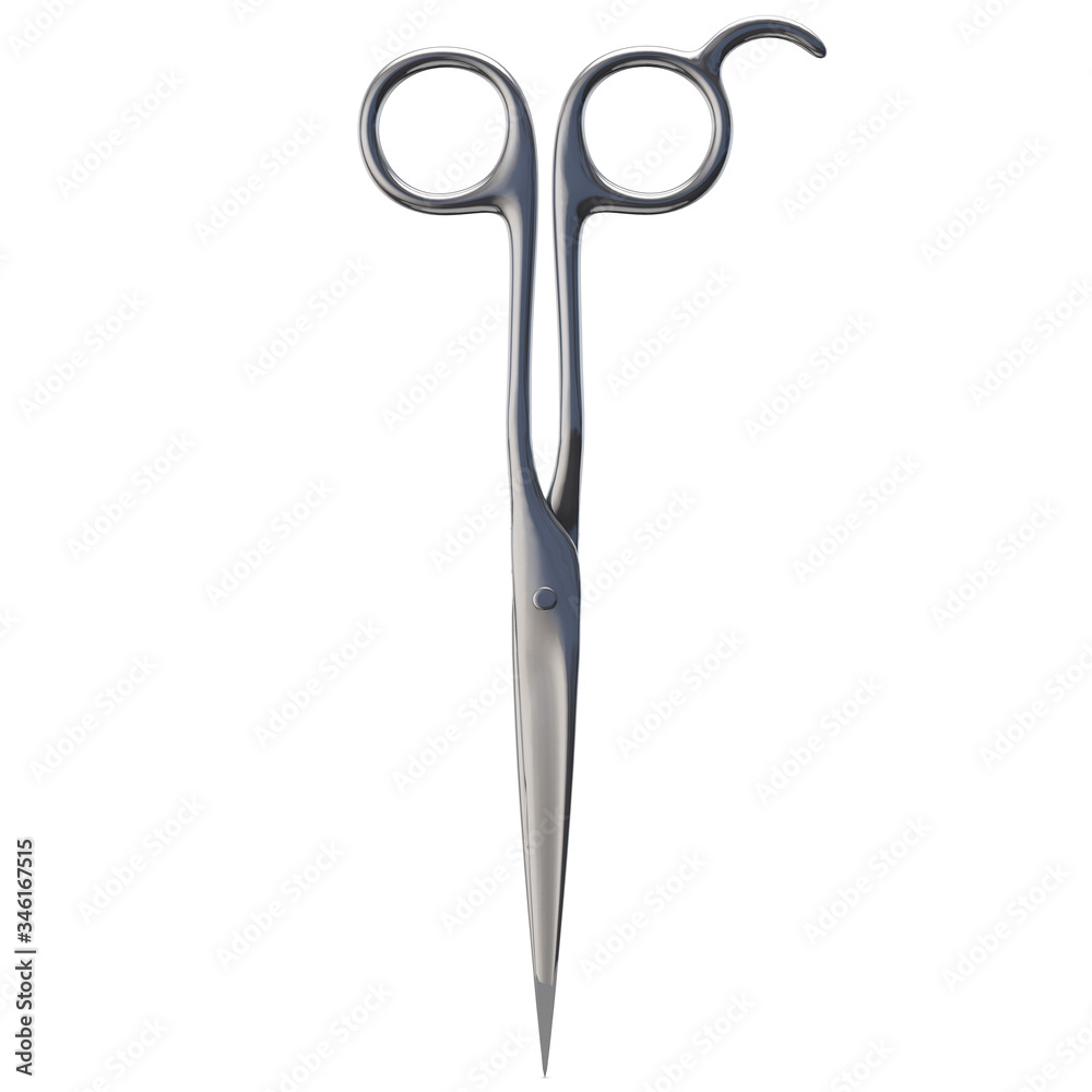 Barber Scissors Isolated on White. 3D Illustration. Clipping Path Included. Barber Scissors Isolated on White. 3D Illustration. Clipping Path Included.