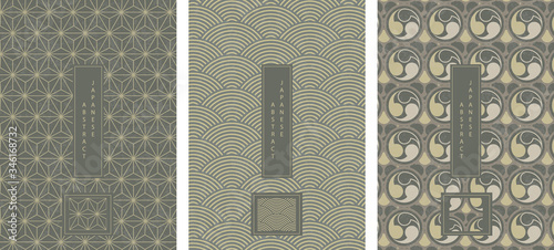 Oriental Japanese style abstract pattern background design geometry elegant seamless backdrop