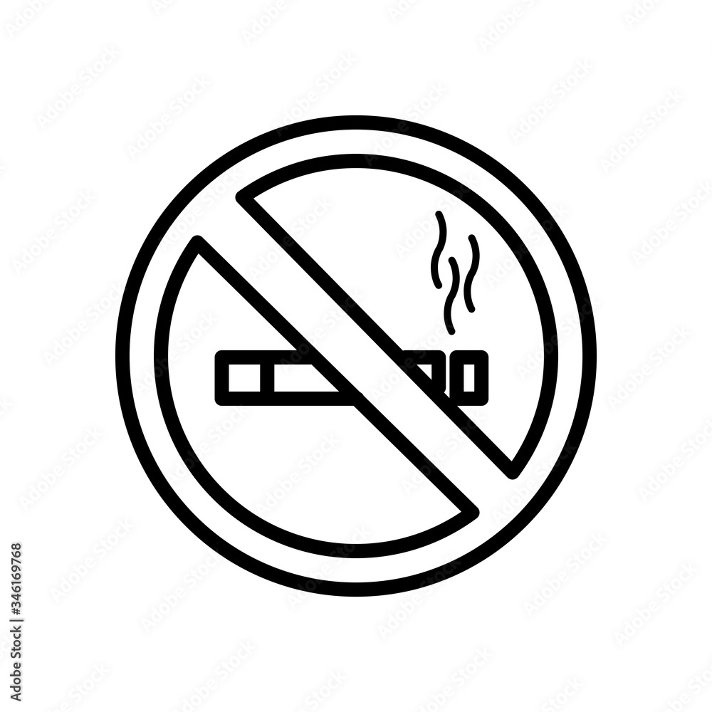 No Smoking Icon Design Vector Template No Smoking Icon Design Vector Template