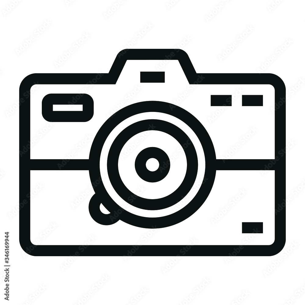 photo camera black icon on white background photo camera black icon on white background