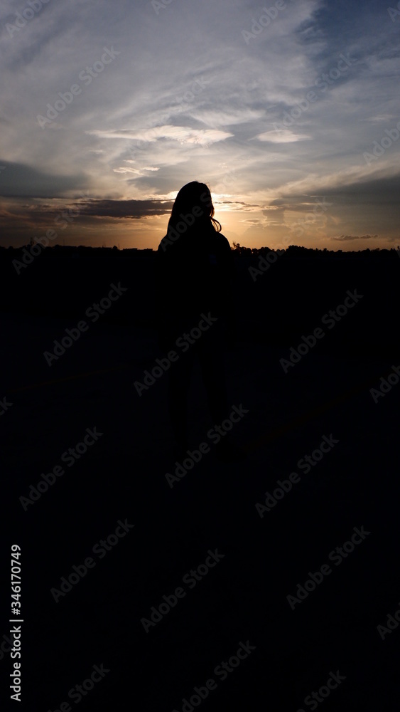 silhouette of a woman silhouette of a woman