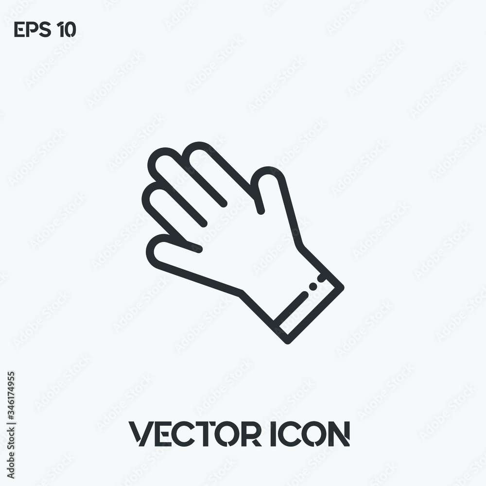 Glove vector icon illustration. Ui/Ux. Premium quality.