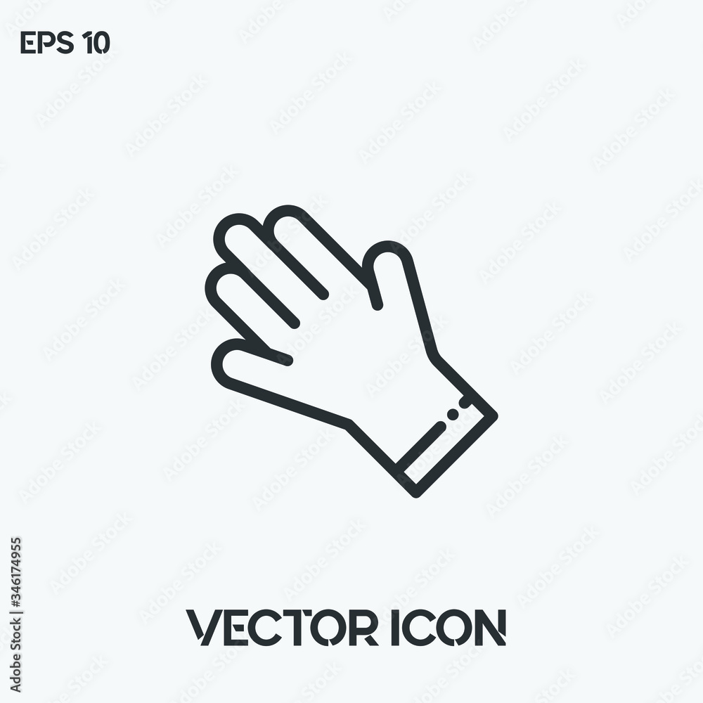 Glove vector icon illustration. Ui/Ux. Premium quality. Glove vector icon illustration. Ui/Ux. Premium quality.