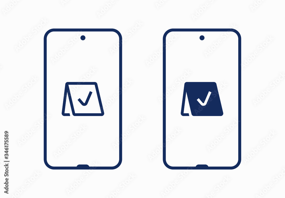 Smartphone device line vector icon. Touchscreen symbol. Reservation silhouette icons set for web design. Tablet done flat icon for app design. Modern gadget reserve sign minimal flat linear icons Smartphone device line vector icon. Touchscreen symbol. Reservation silhouette icons set for web design. Tablet done flat icon for app design. Modern gadget reserve sign minimal flat linear icons
