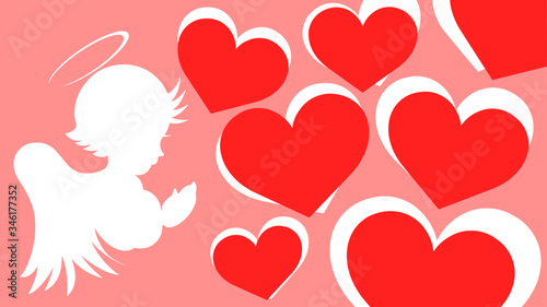 angel and hearts greeting card feelings and emotions for the wedding birthday christmas valentines day
