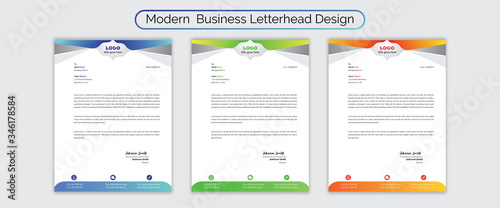 Business letterhead  template design vector