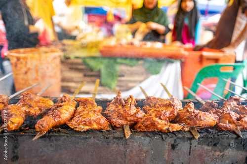 Photography KUALA LUMPUR, MALAYSIA- A local Iftar food market on the outskirts of Kuala Lumpur