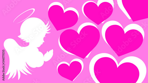 angel and hearts greeting card feelings and emotions for the wedding birthday christmas valentines day