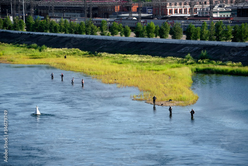 Angara River in Irkutsk  Siberia  Russia