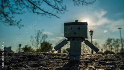 4K Robot time-lapse in the city