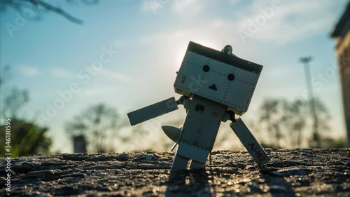 4K Robot time-lapse in the city