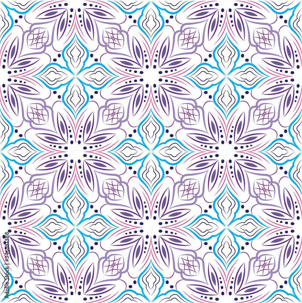 Abstract background ornament illustration. Vector textile print for bed linen, jacket, package design, fabric and fashion concepts. Seamless pattern with flowers