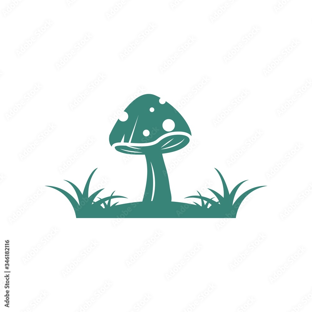 mushroom vector illustration icon design - obrazy, fototapety, plakaty 