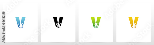 Broom On Letter Logo Design V